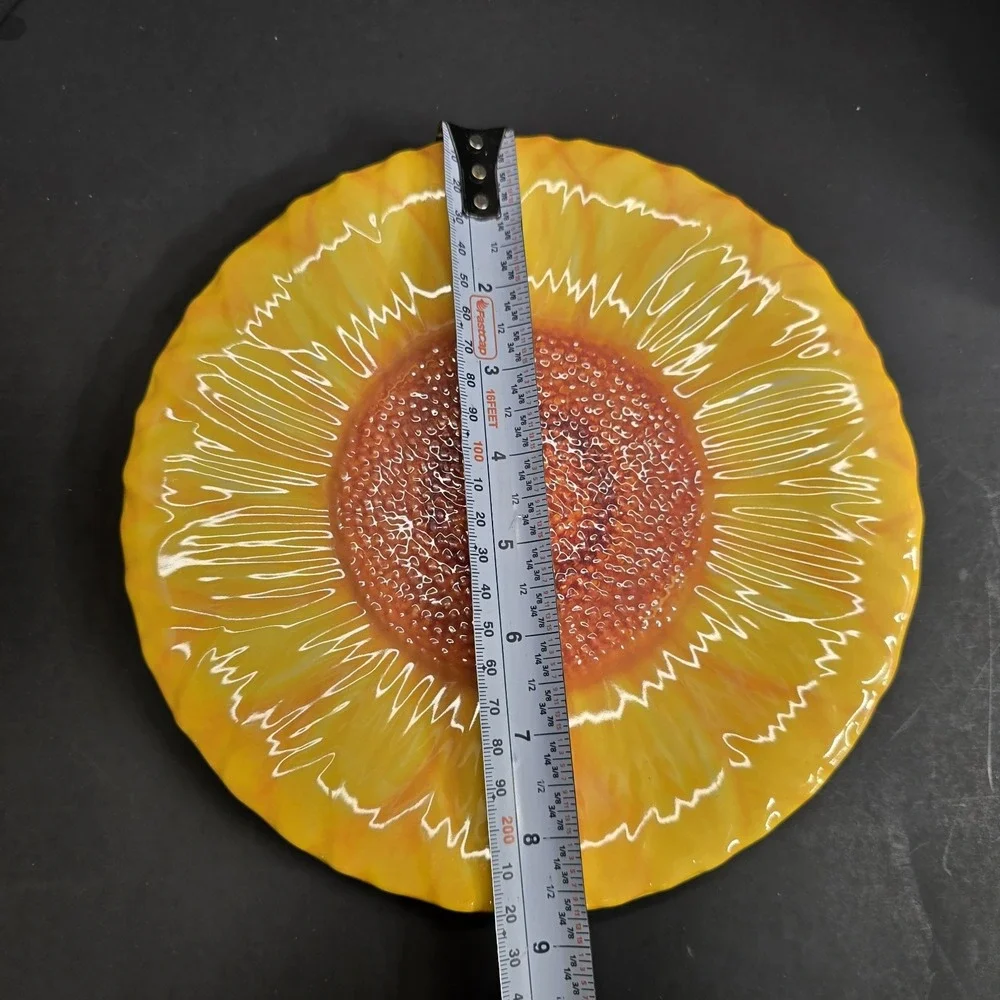 Williams Sonoma Sunflower Plate Yellow  Decorative Serving Dish‎